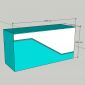 Quầy lễ tân 200x70x100cm gỗ cao su BLT68025
