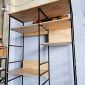 Tủ quần áo 146x55x250cm gỗ cao su KQA68063