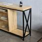 Bàn console có tủ kính 150x30x70cm gỗ cao su CST092