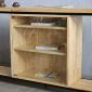 Bàn console có tủ kính 150x30x70cm gỗ cao su CST092