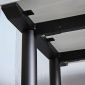 Bàn làm việc 200x70cm gỗ tràm chân sắt hệ TIO HBTO026