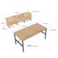 Bàn trẻ em gấp gọn có kệ sách 100x50cm gỗ cao su KGD045