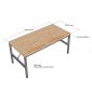 Bàn trẻ em gấp gọn 100x50cm gỗ cao su KGD044