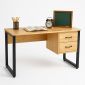 Bàn giáo viên 120x60cm gỗ cao su chân sắt BGV002