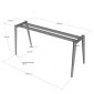 Chân sắt lắp ráp cho bàn 160x60cm hệ Tứ Giác Côn CBHD005