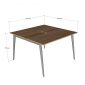 Chân sắt lắp ráp cho bàn cụm 120x120cm hệ Tứ Giác Côn CBHD007