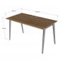 Chân sắt lắp ráp cho bàn 140x70cm hệ Tứ Giác Côn CBHD004