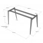 Chân sắt lắp ráp cho bàn 140x70cm hệ Tứ Giác Côn CBHD004