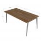 Chân sắt lắp ráp cho bàn họp 180x90cm hệ Tứ Giác Côn CBHD009
