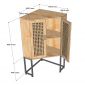 Kệ góc tường 60x60x120cm gỗ cao su KGT68033
