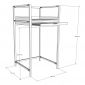 Kệ máy giặt máy sấy 80x77x150cm có ray trượt để giỏ đồ giặt KMG68018