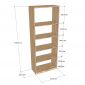 Kệ sách 5 tầng 62x30x170cm gỗ cao su KS68285