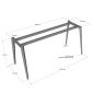 Chân sắt lắp ráp cho bàn 160x70cm hệ Tứ Giác Côn CBHD006