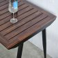 Bàn ăn ngoài trời 120x70cm gỗ tràm chân sắt CONE BA68216