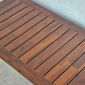 Bàn ăn ngoài trời 120x70cm gỗ tràm chân sắt CONE BA68216