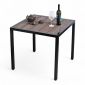Bàn vuông ngoài trời 80x80cm gỗ nhựa vân 3D BNT004