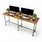 Bàn làm việc đôi 240x60cm Gỗ Tràm chân Ống Nước Sắt - PPF014