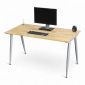 Bàn làm việc 140x70cm gỗ cao su chân sắt hệ CONE HBCO068