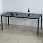 Bàn ngoài trời 180x80cm chân sắt gỗ cao su - BNT003