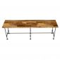 Bàn làm việc đôi 240x60cm Gỗ Tràm chân Ống Nước Sắt - PPF014