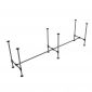 Bàn làm việc đôi 240x60cm Gỗ Tràm chân Ống Nước Sắt - PPF014