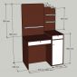 Bàn trang điểm gỗ cao su 100x40x165cm - BTD68073