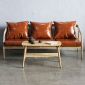 Sofa băng Kana khung gỗ Ash nệm simili SFB68067