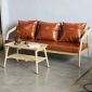 Sofa băng Kana khung gỗ Ash nệm simili SFB68067