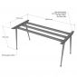 Chân sắt lắp ráp cho bàn 160x70cm hệ CONE sơn tĩnh điện HCCO030