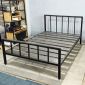 Giường ngủ gỗ cao su khung sắt GN68040