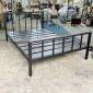 Giường ngủ gỗ cao su khung sắt GN68040
