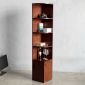 Kệ góc tường gỗ cao su 35x35x180cm - KGT68036