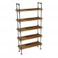 Kệ ống nước sắt 5 tầng gỗ Tràm 100x35x190cm - PPF003