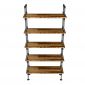 Kệ ống nước sắt 5 tầng gỗ Tràm 100x35x190cm - PPF003