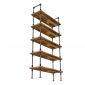Kệ ống nước sắt 5 tầng gỗ Tràm 100x35x190cm - PPF003