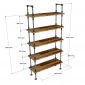 Kệ ống nước sắt 5 tầng gỗ Tràm 100x35x190cm - PPF003