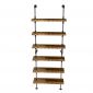 Kệ ống nước sắt gỗ tràm treo áp tường 80x25x220cm - PPF001