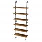 Kệ ống nước sắt gỗ tràm treo áp tường 80x25x220cm - PPF001