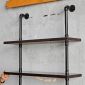 Kệ ống nước sắt gỗ tràm treo áp tường 80x25x220cm - PPF001