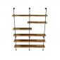 Kệ 6 tầng gỗ Tràm ống nước sắt tiện ren 160x25x220cm - PPF008