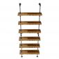 Kệ ống nước sắt gỗ tràm treo áp tường 80x25x220cm - PPF001