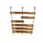 Kệ 6 tầng gỗ Tràm ống nước sắt tiện ren 160x25x220cm - PPF008