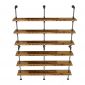 Kệ ống nước sắt 6 tầng gỗ tràm 160x25x220cm - PPF002