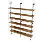 Kệ ống nước sắt 6 tầng gỗ tràm 160x25x220cm - PPF002