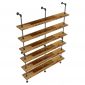 Kệ ống nước sắt 6 tầng gỗ tràm 160x25x220cm - PPF002