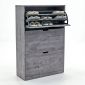 Tủ kệ dép cửa lật 3 ngăn gỗ cao su - KG68080