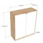 Tủ giày 2 cánh 90x35x103cm gỗ cao su KG68081