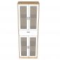 Tủ hồ sơ đứng hiện đại gỗ cao su có hộc kéo 60x35x180cm - THS68076