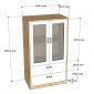 Tủ tài liệu đa năng gỗ cao su 60x35x105cm - THS68074