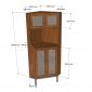 Tủ Rượu góc tường gỗ cao su 60x60x180cm - KGT68035